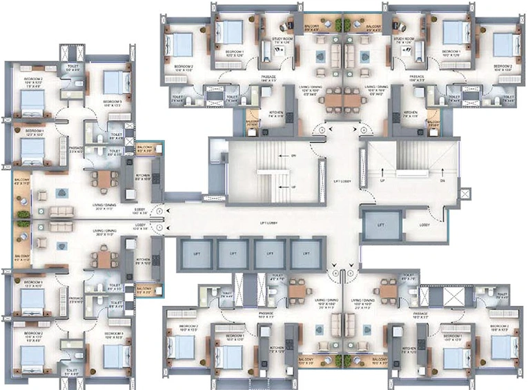 Floor Plan of Supreme Boulevard in Chembur East, Mumbai - Image 197057