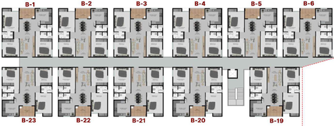 Floor Plan of Modern 302 West in Sompura, Bangalore - Image 197066