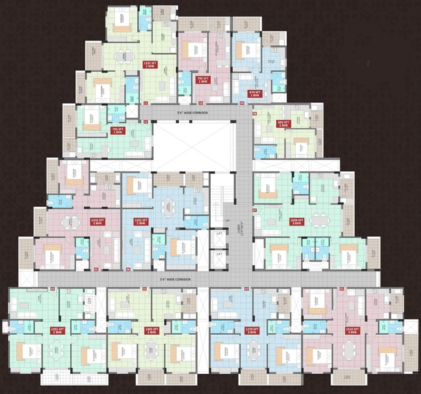 Floor Plan of Vyshnavi Brundavanam Phase 2 in Kadubeesanahalli, Bangalore - Image 197121