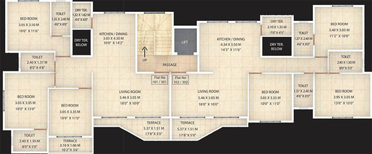 Floor Plan of Aditya Nisarg Tulips in Bavdhan, Pune - Image 197179