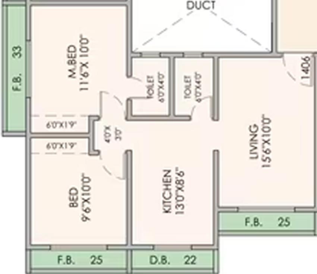 2 BHK Flat in YK Yashwant Avenue in Virar West, Palghar - Image 825084