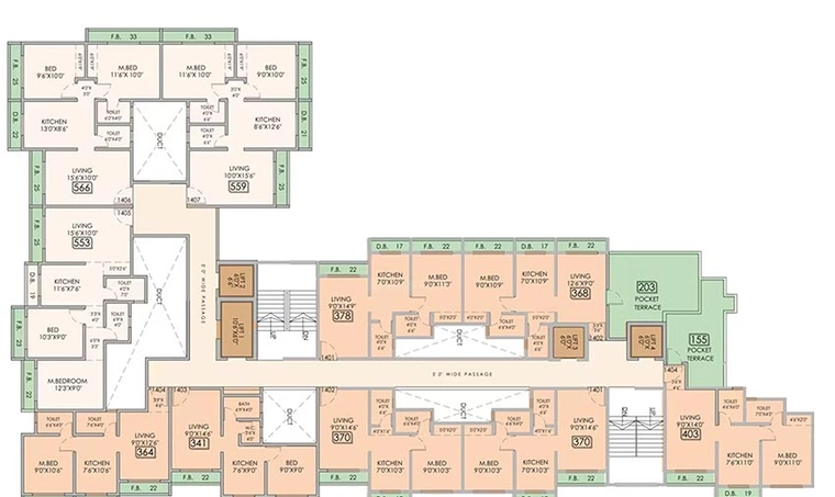 Floor Plan of YK Yashwant Avenue in Virar West, Palghar - Image 197200