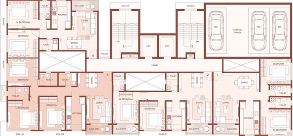 Floor Plan of YK Yashwant Circle in Virar West, Palghar - Image 197226
