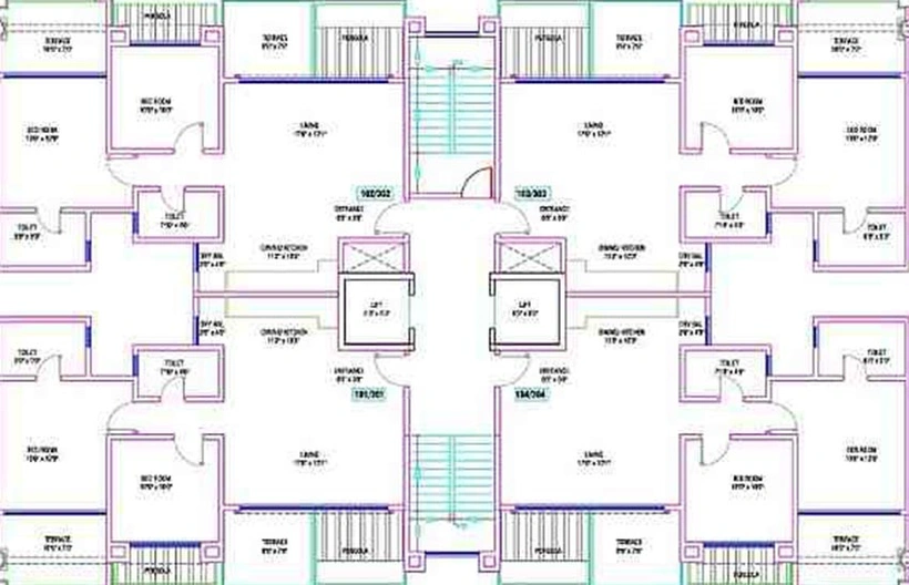 Floor Plan of Gagan Utopia in Mundhwa, Pune - Image 197283