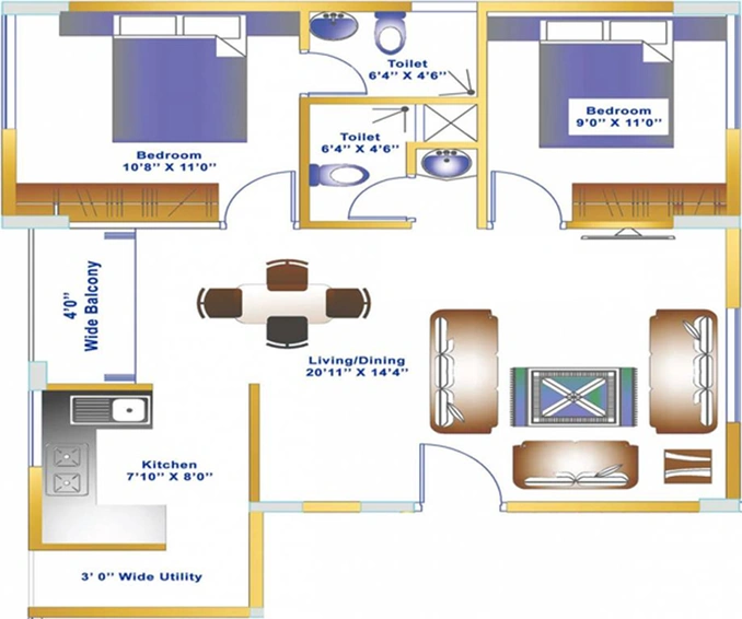 2 BHK Flat in SreeReddy Homes in Kammanahalli, Bangalore - Image 825113