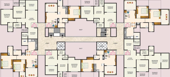 Floor Plan of Namrata Gloria in Ravet, Pune - Image 197397
