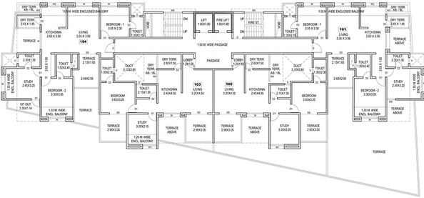 Floor Plan of Lohia Unicus in Bavdhan, Pune - Image 197474