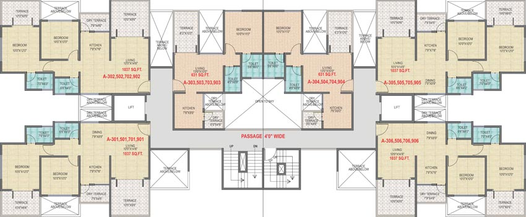 Floor Plan of Tulip Purple in Tathawade, Pune - Image 115935