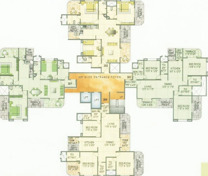 Floor Plan of Sai Canary in Balewadi, Pune - Image 197528