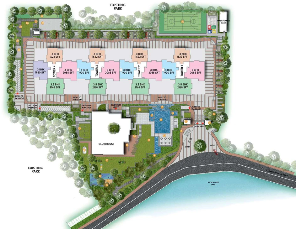 Master Plan of NCC Urban Lake Springs in JP Nagar, Bangalore - Image 197572