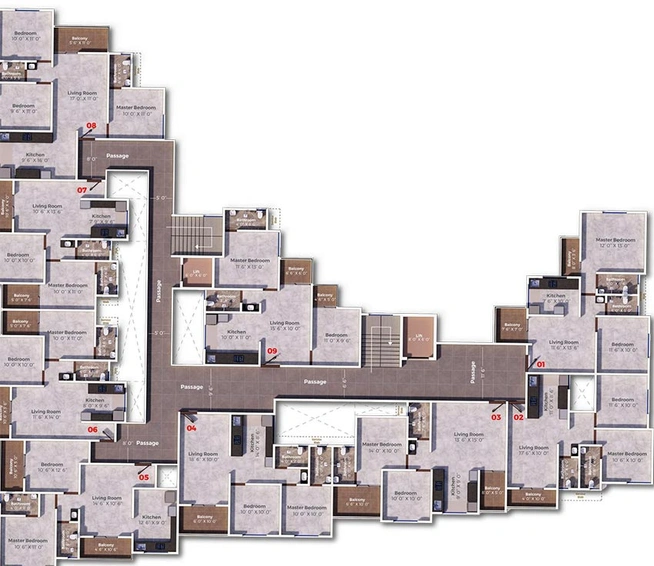 Floor Plan of Shree Swami Samarth Serenity in Kiwale, Pune - Image 197611