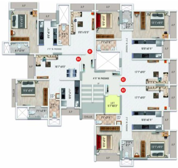 Floor Plan of Imperial Icon in Vasai West, Palghar - Image 197631