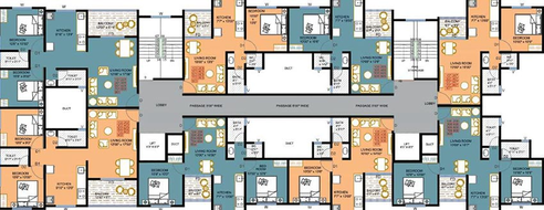 Floor Plan of Shri Balaji Wisteria Wing A in Ambegaon, Pune - Image 197642