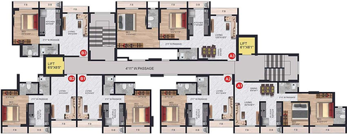 Floor Plan of Imperial Sai Complex in Vasai East, Palghar - Image 197653
