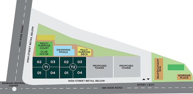 Master Plan of Vilas Palladio Kharadi Central in Kharadi, Pune - Image 197740