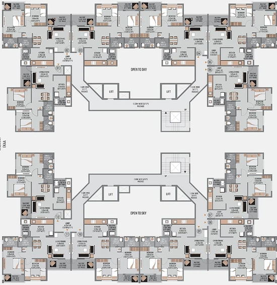 Floor Plan of Rachana Ekaa 2 in Wardha Road, Nagpur - Image 197750