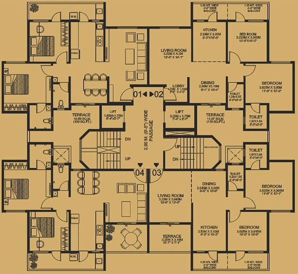 Floor Plan of Rachana Nitya in Sonegaon, Nagpur - Image 197779