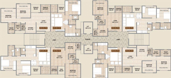 Floor Plan of Yashada Aarambh in Moshi, Pune - Image 115944