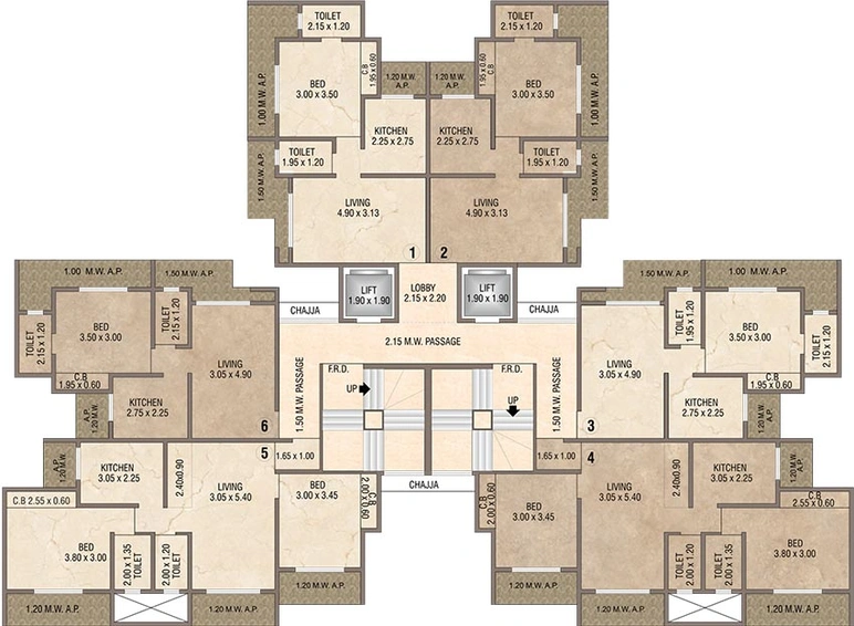 Floor Plan of Salasar Elanza in Mira Road East, Thane - Image 197848