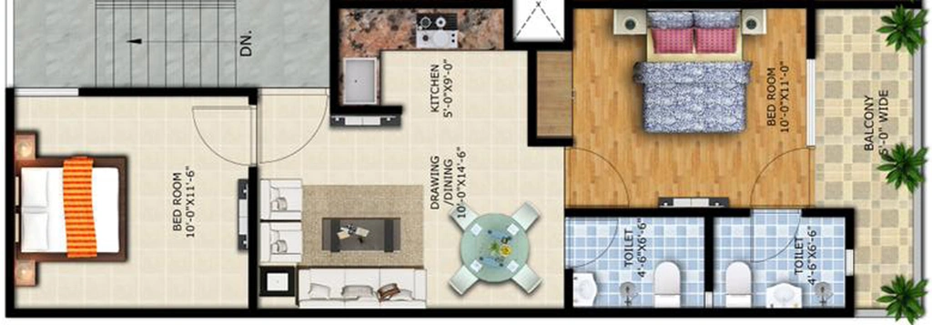 2 BHK Flat in Vihaan Wisteria in Greater Noida West, Greater Noida - Image 825287
