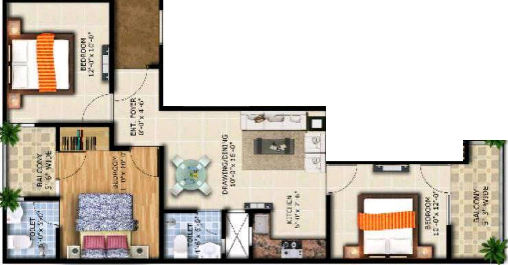 3 BHK Flat in Vihaan Wisteria in Greater Noida West, Greater Noida - Image 825288