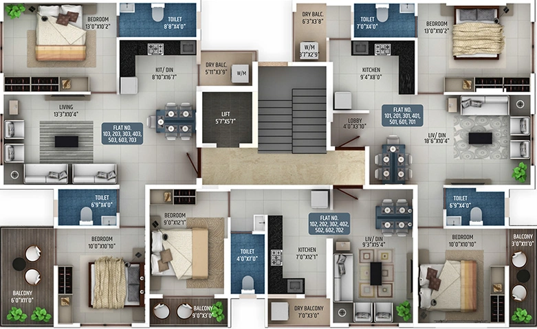 Floor Plan of SV Anshul Ira in Wadgaon Sheri, Pune - Image 197967