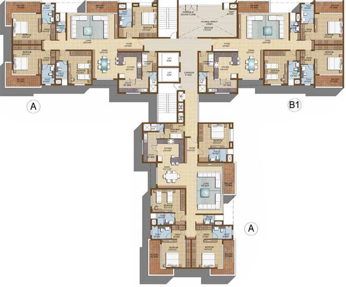 Floor Plan of Sterling Infinia in Koramangala, Bangalore - Image 198029
