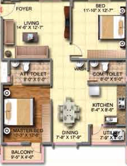 2 BHK Flat in Sumadhura Pranavam MTB in Whitefield, Bangalore - Image 825351