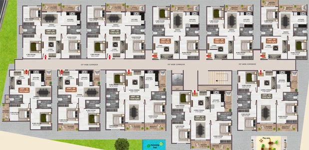 Floor Plan of VRL Happy Homes in Sarjapur Road, Bangalore - Image 205192