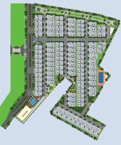 Master Plan of Ramky Krystal Villas in Sheela Nagar, Visakhapatnam - Image 198115
