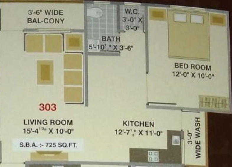 1 BHK Flat in AP Shree Balaji Icon in Vishwas Colony, Vadodara - Image 825406