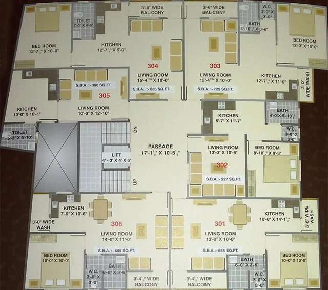 Floor Plan of AP Shree Balaji Icon in Vishwas Colony, Vadodara - Image 198181
