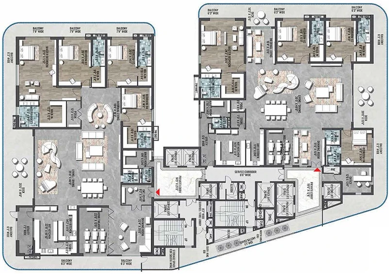 Floor Plan of My Home 99 in Kokapet, Hyderabad - Image 198194