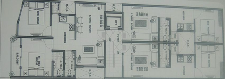 Floor Plan of Kothi Shivneri Flats in Kevdabaug, Vadodara - Image 198203