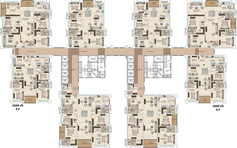 Floor Plan of My Home Bhooja in Hitech City, Hyderabad - Image 198267