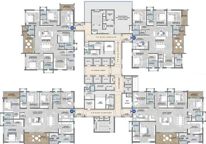 Floor Plan of My Home Grava in Kokapet, Hyderabad - Image 198315