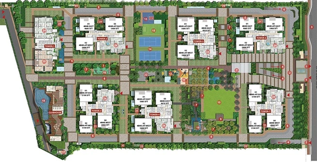 Master Plan of My Home Grava in Kokapet, Hyderabad - Image 198316