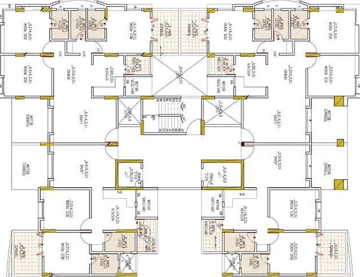 Floor Plan of KJ Towers in Warje, Pune - Image 198323