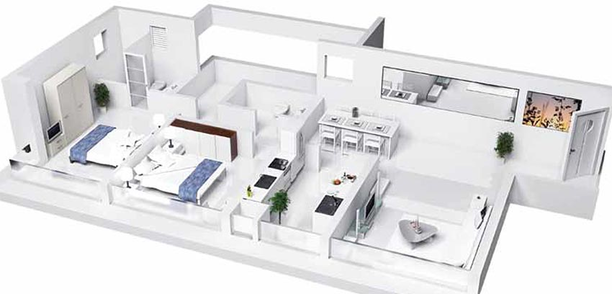 2 BHK Flat in Godrej Platinum Wing B4 in Vikhroli East, Mumbai - Image 825449