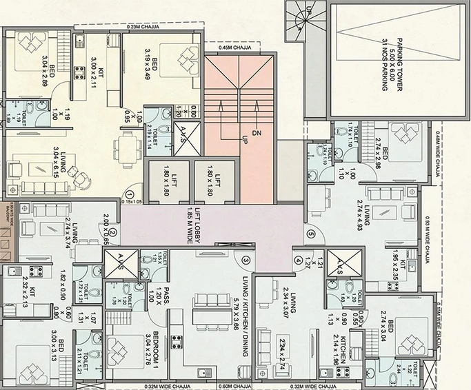 Floor Plan of MK Emerald in Vikhroli East, Mumbai - Image 198414