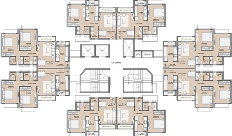 Floor Plan of Sunteck Ultra World in Naigaon East, Palghar - Image 198459