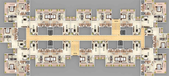 Floor Plan of GBK Vishwajeet Empire in Ambernath East, Thane - Image 198506