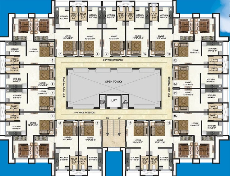 Floor Plan of Ajmera Vishwa Nagri in Vasai East, Palghar - Image 198514
