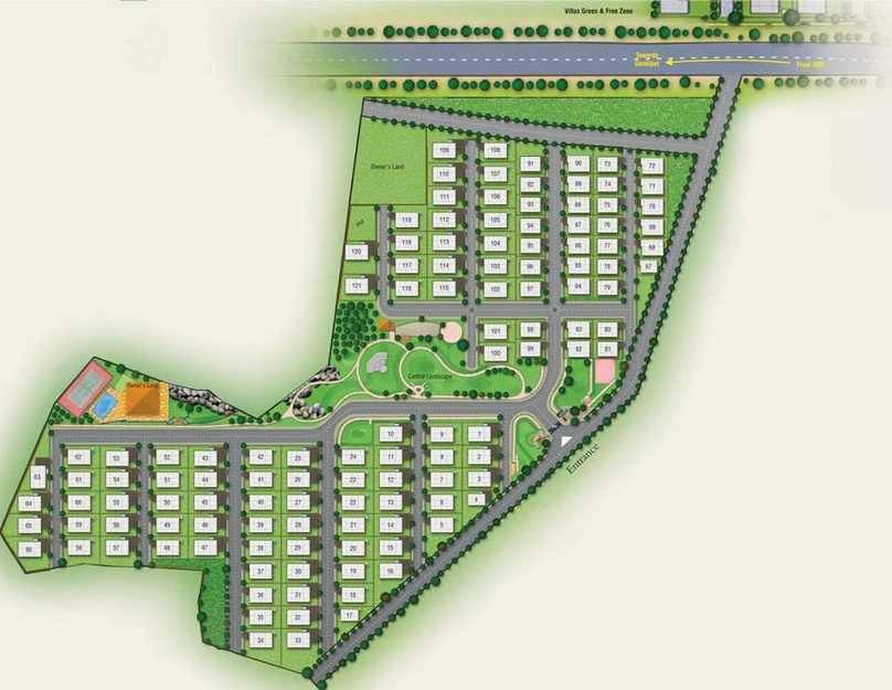 Master Plan of NK Leasing Villa Scapes in Gandipet, Hyderabad - Image 198586
