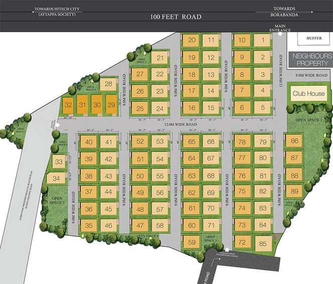 Master Plan of Preston IVY in Madhapur, Hyderabad - Image 198628