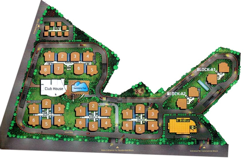 Master Plan of Ramky Towers in Gachibowli, Hyderabad - Image 198634