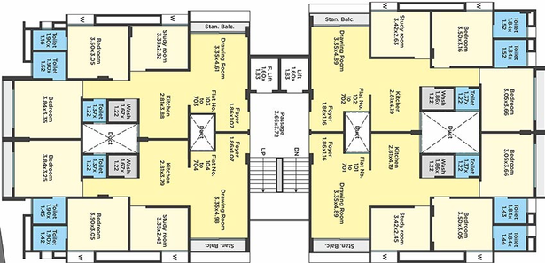 Floor Plan of Shree Rangam Square in Manjalpur, Vadodara - Image 198714