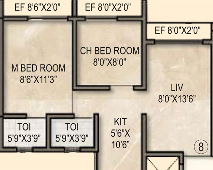 2 BHK Flat in Rashmi HCS Horizon in Mira Road East, Thane - Image 825541
