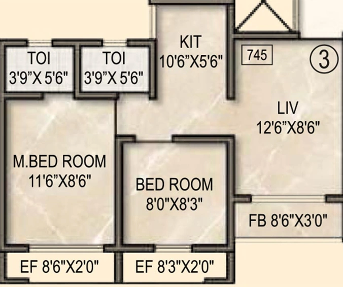 2 BHK Flat in Rashmi HCS Horizon in Mira Road East, Thane - Image 825542