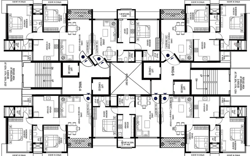 Floor Plan of Je And Vee Madhuban in Borivali East, Mumbai - Image 198742
